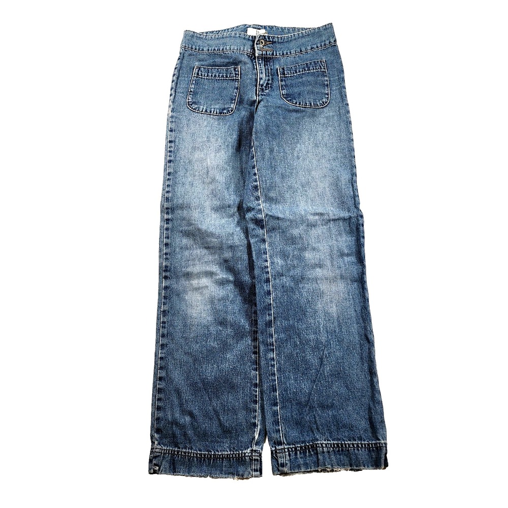 Vintage Gap Jeans Womens 2 W28 Special Denim Wide Leg High Rise Patch Pocket Y2K